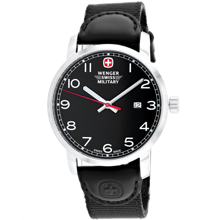 Wenger Men's Avenue Field Black Dial Watch - 01.1641.2025