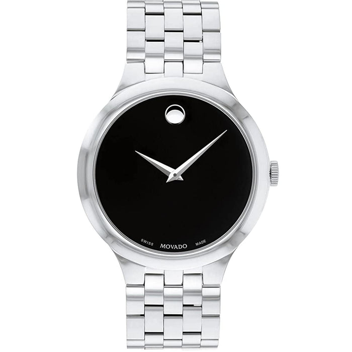 Movado Men's Classic Black Dial Watch - 607415