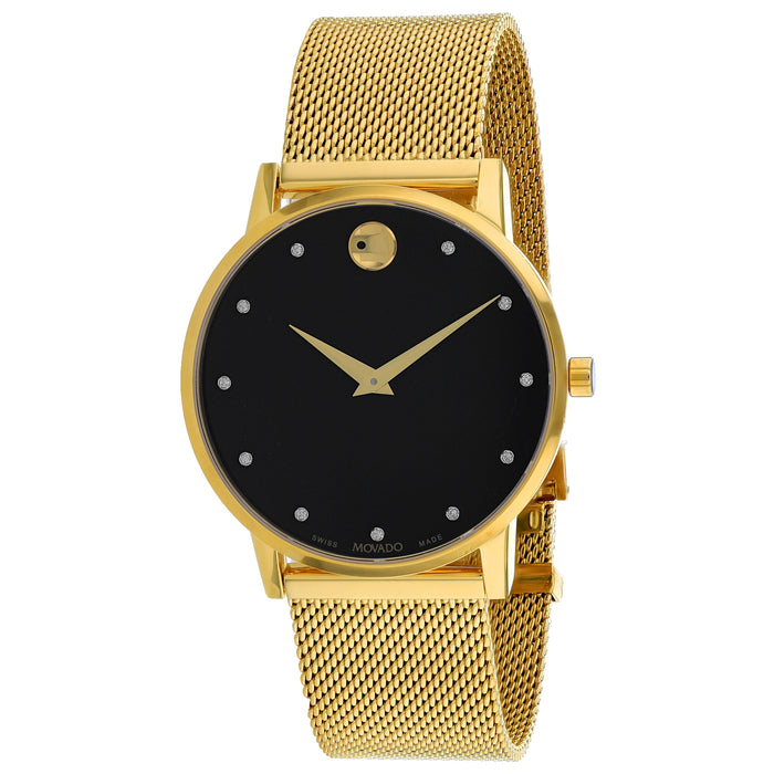 Movado Men's Museum Black Dial Watch - 607512