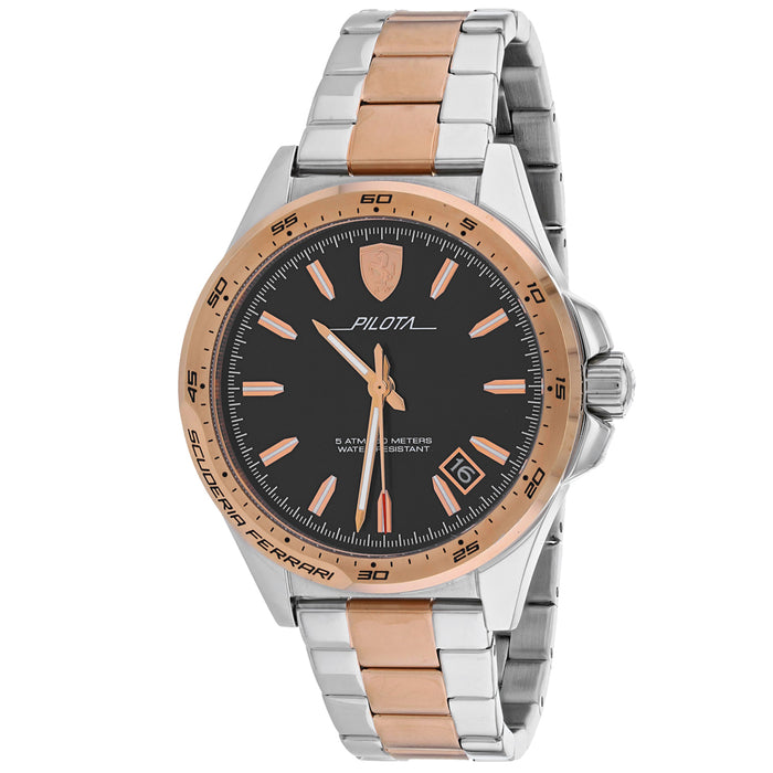 Ferrari Men's Pilota Black Dial Watch - 830528