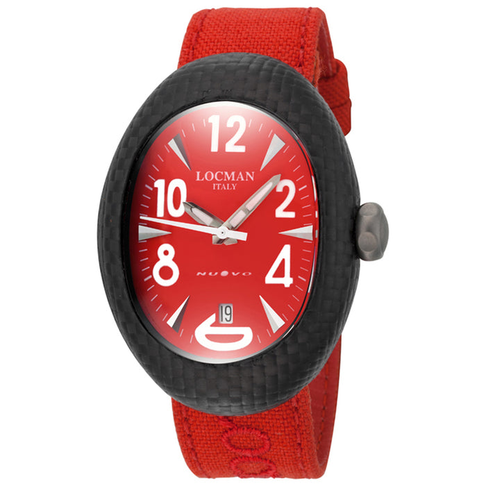 Locman Women's Nuovo Carbonio Red Dial Watch - 103RDCRBQ