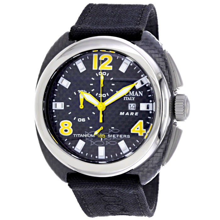 Locman Men's Classic Black Dial Watch - 134CRBYL/BK
