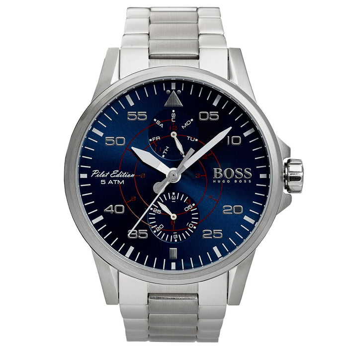 Hugo Boss Men's Pilot Aviator Blue Dial Watch - 1513519