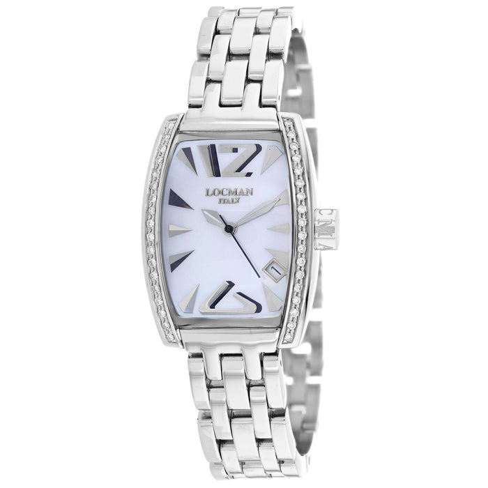 Locman Women's Diamond Classic White Dial Watch - 151BMOPWHD