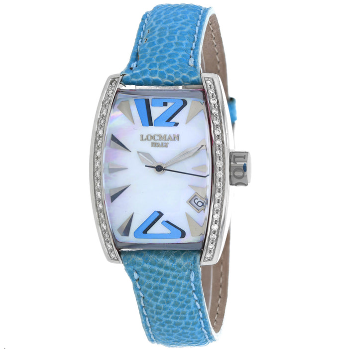 Locman Women's Diamond Panorama White Dial Watch - 151MOPSKD