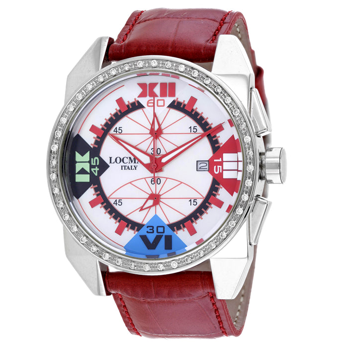 Locman Women's Diamond Classic Mother of Pearl Dial Watch - 160MOPRDD/RD
