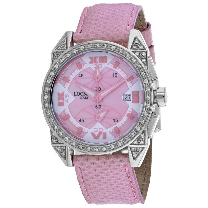 Locman Women's Diamond Cavallo Pazzo Mother of Pearl Dial Watch - 161MOPPKDC/PKOS