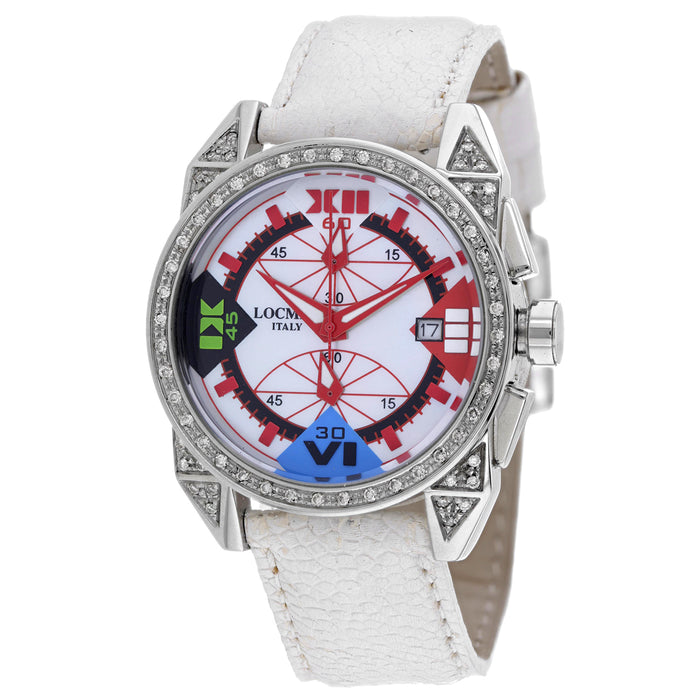 Locman Women's Diamond Cavallo Pazzo Mother of Pearl Dial Watch - 161MOPRDDC/WH OS
