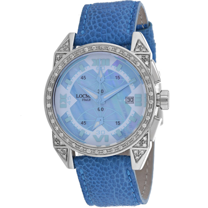 Locman Men's Diamond Cavallo Pazzo Mother of Pearl Dial Watch - 161MOPSKDC/SKOS
