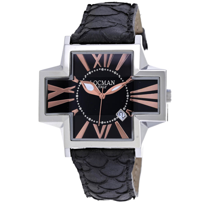 Locman Men's Classic Black Dial Watch - 180BK/BKKF