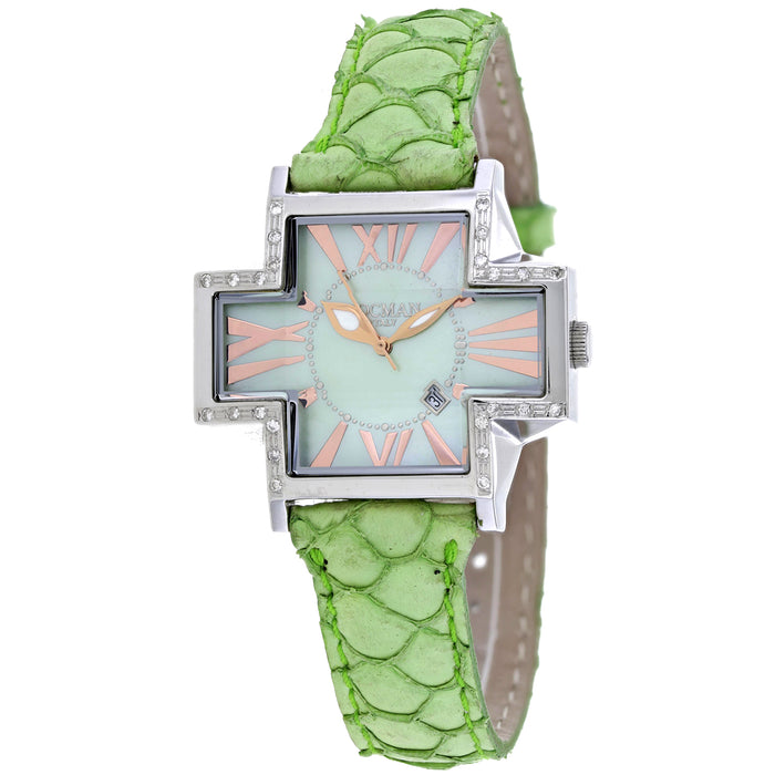 Locman Women's Diamond Plus Mother of Pearl Dial Watch - 181SMOPGRD/GRKF