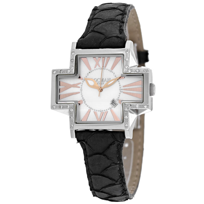 Locman Women's Diamond Plus Mother of Pearl Dial Watch - 181SMOPWHD/BKKF