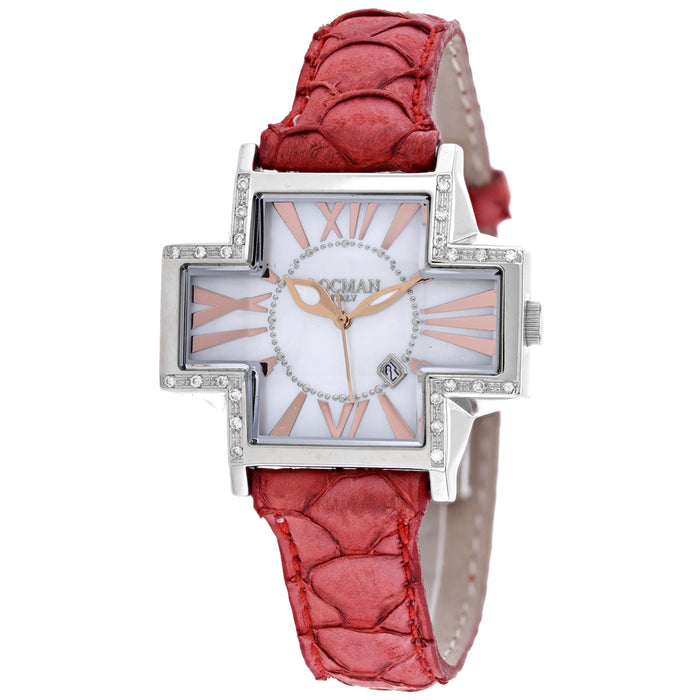 Locman Women's Diamond Plus Mother of Pearl Dial Watch - 181SMOPWHD/RD KF