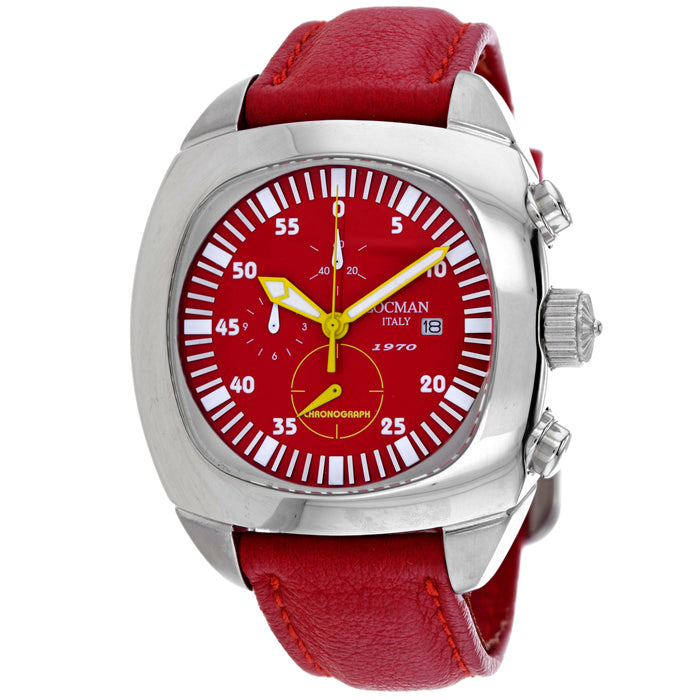 Locman Men's Classic Red Dial Watch - 1970RDQ