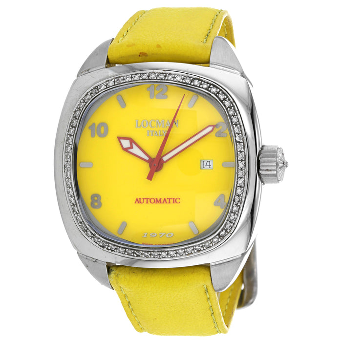 Locman Men's Classic Yellow Dial Watch - 1971YL2AD