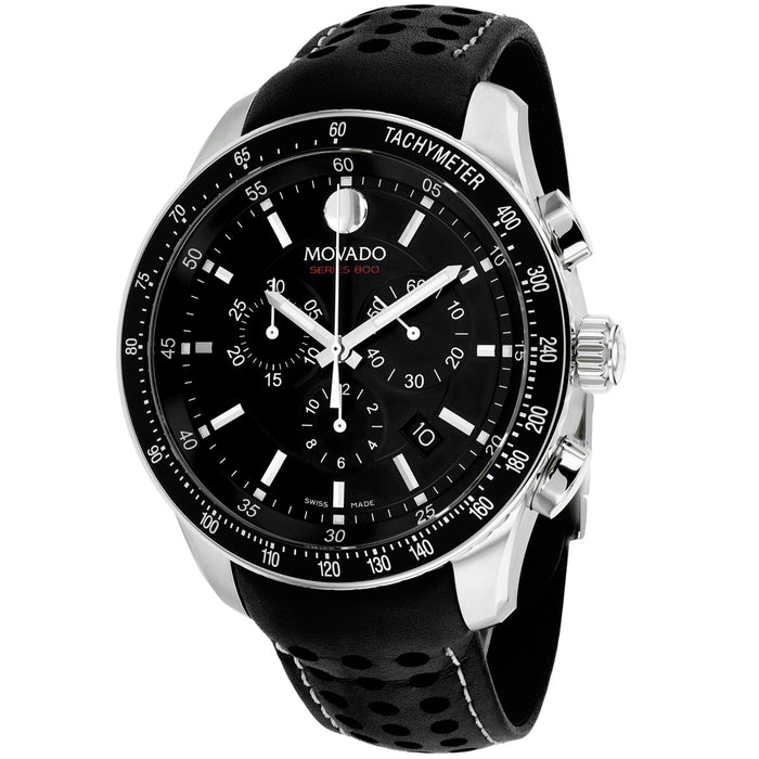 Movado Men's 800 Series Black Dial Watch - 2600096