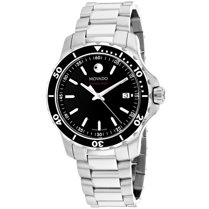 Movado Men's Series 800 Black Dial Watch - 2600135