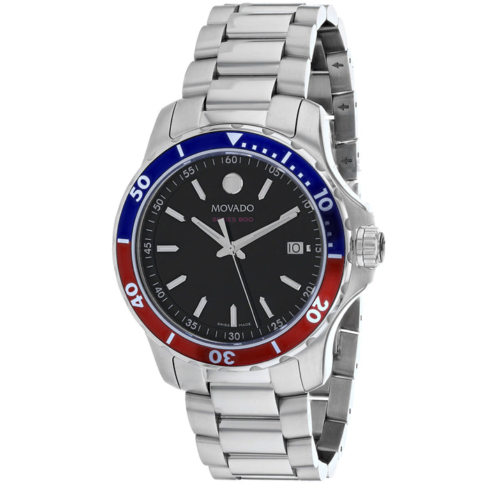 Movado Men's Series 800 Black Dial Watch - 2600152