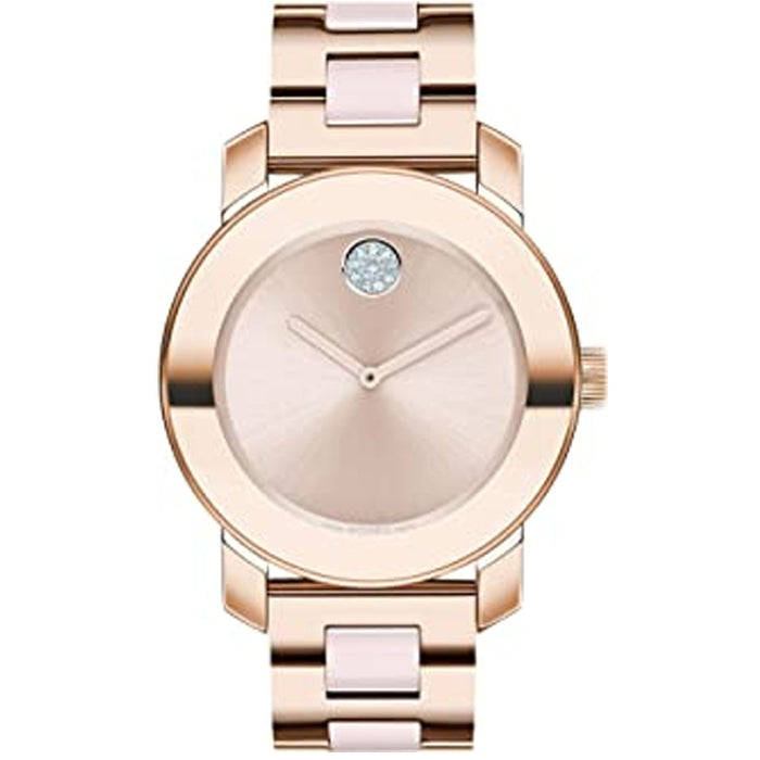 Movado Women's Bold Ceramic Rose gold Dial Watch - 3600799
