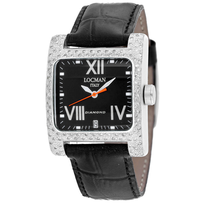 Locman Women's Diamond Classic Black Dial Watch - 431BK2D/BK LE
