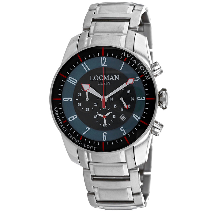 Locman Men's Aviatore Green Dial Watch - 450NBBKGR