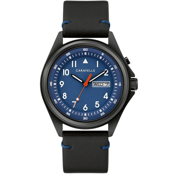 Caravelle Men's Classic Blue Dial Watch - 45C118