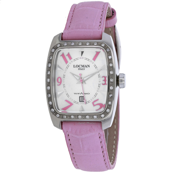 Locman Women's Diamond Titanio Mother of pearl Dial Watch - 483RMOPPK2D/PK