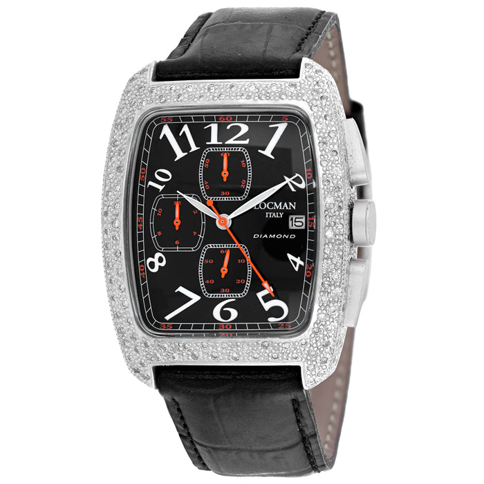 Locman Women's Diamond Classic Black Dial Watch - 487BK2DC/BK