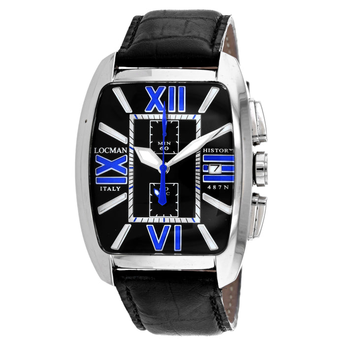Locman Men's Classic Black Dial Watch - 487NBKBL1BK