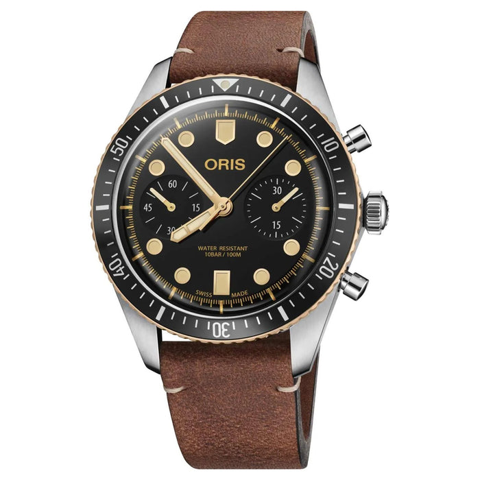 Oris Men's Divers Black Dial Watch - 77177444354-07521