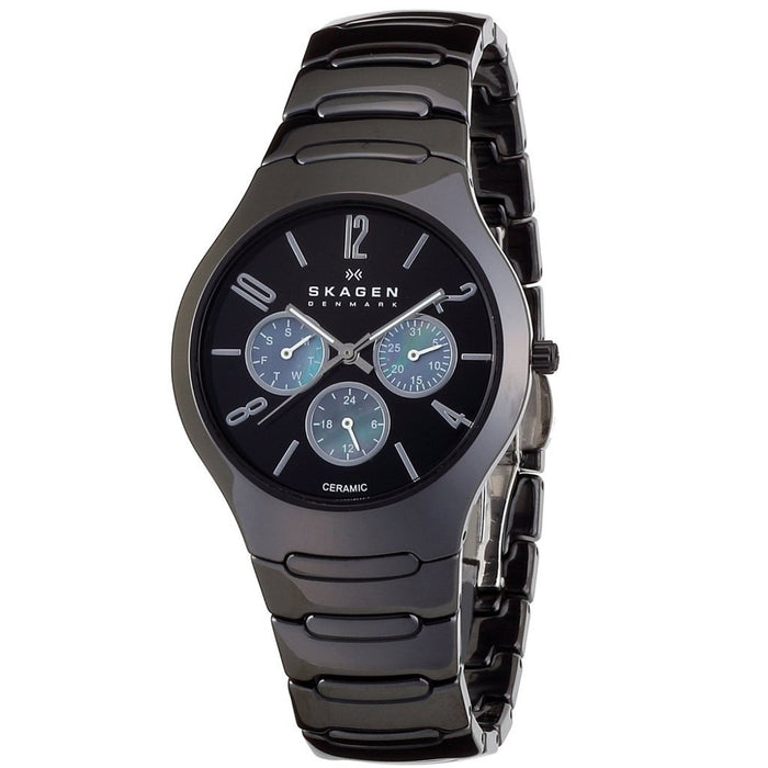 Skagen Women's Ceramic Black Dial Watch - 817SXBC1