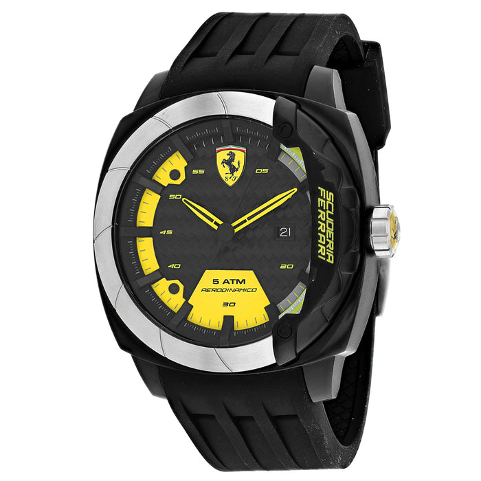 Ferrari Men's Aerodinamico Black Dial Watch - 830204