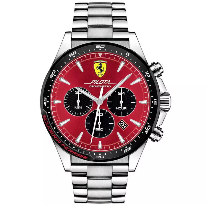 Ferrari Men's Pilota Red Dial Watch - 830619