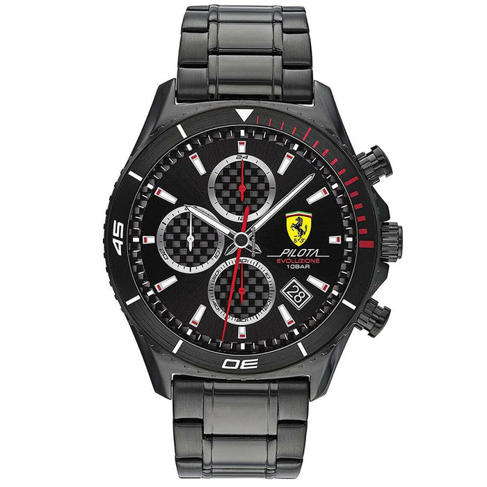 Ferrari Men's Pilota Black Dial Watch - 830771