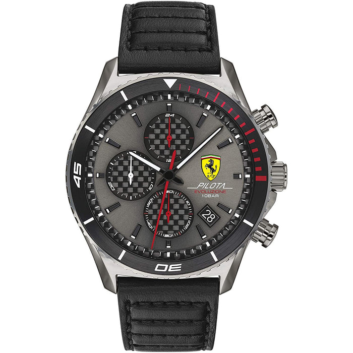Ferrari Men's Pilota Grey Dial Watch - 830773