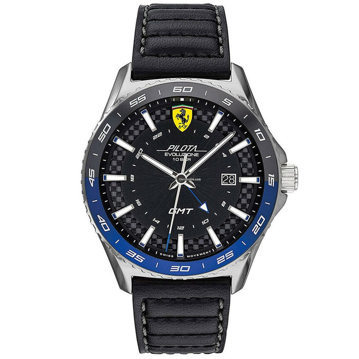 Ferrari Men's Pilota Black Dial Watch - 830775