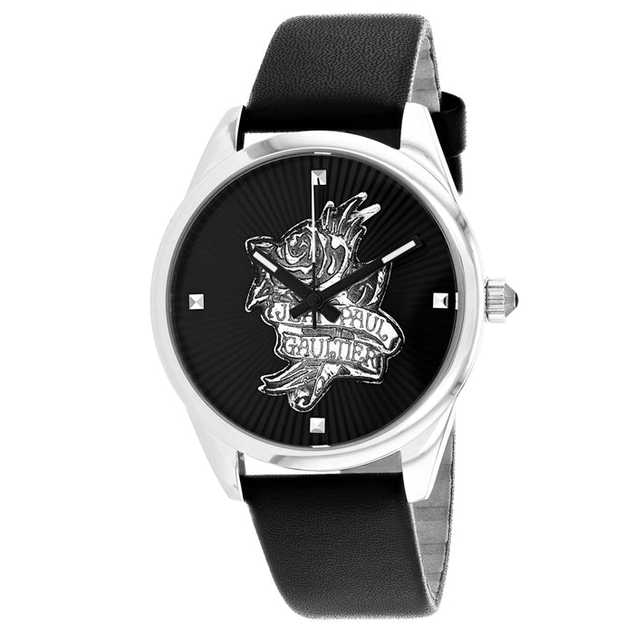 Jean Paul Gaultier Women's Navy Tatoo Black Dial Watch - 8502412