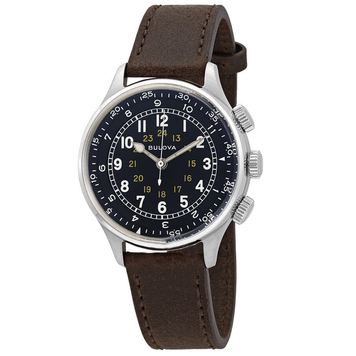 Bulova Men's Pilot Black Dial Watch - 96A245