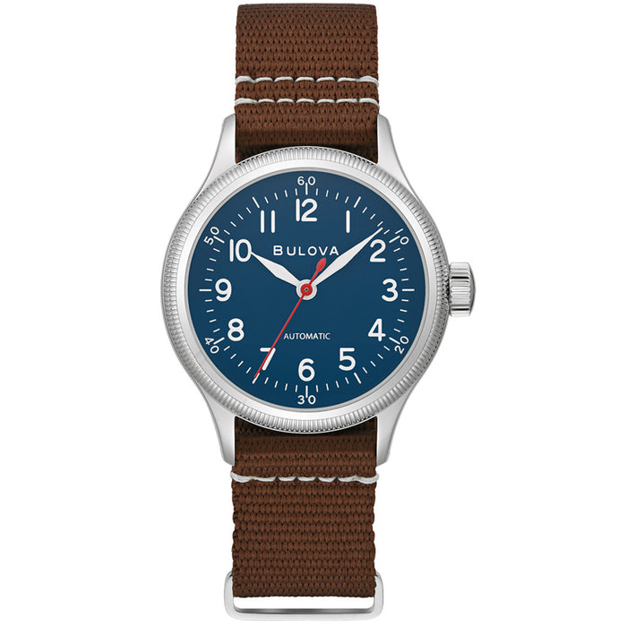 Bulova Men's A-11 Hack Blue Dial Watch - 96A282