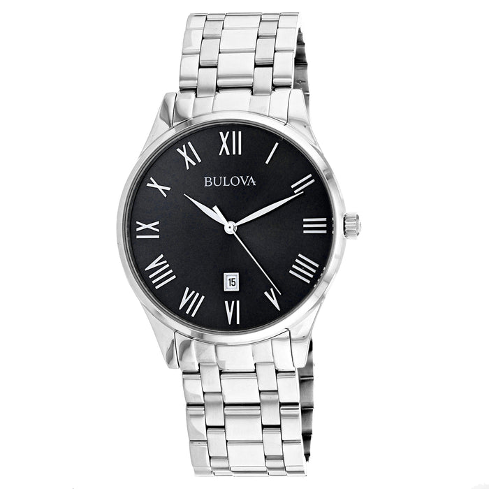 Bulova Men's Classic Black Dial Watch - 96B261