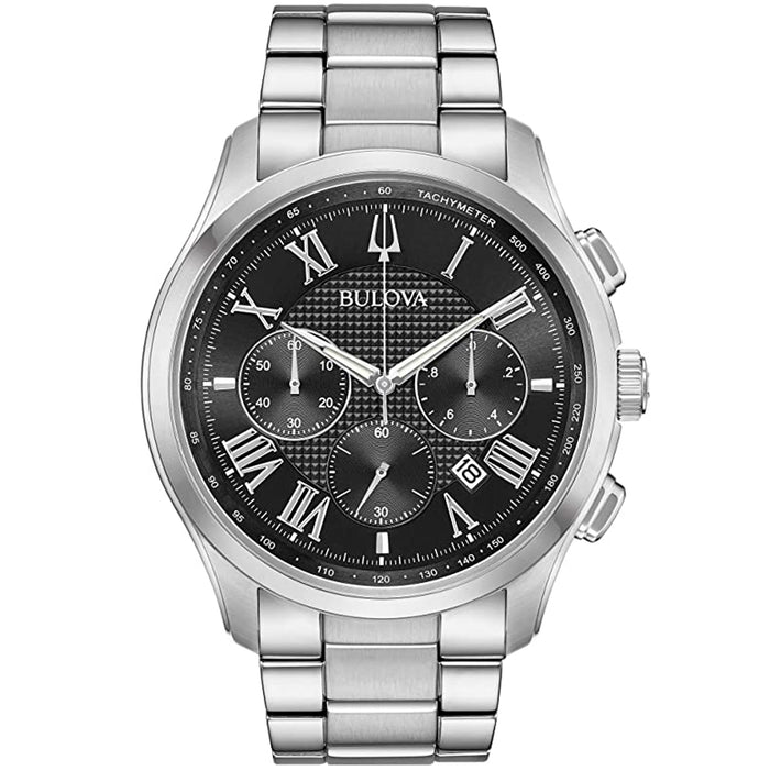 Bulova Men's Wilton Black Dial Watch - 96B288