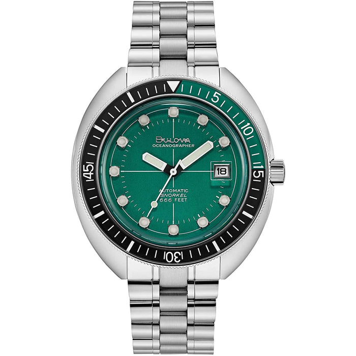 Bulova Men's Devil Diver Green Dial Watch - 96B322