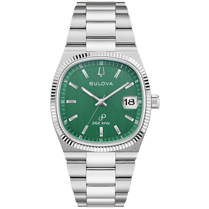 Bulova Men's Super Seville Green Dial Watch - 96B439