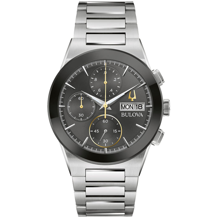 Bulova Men's Milennia Black Dial Watch - 96C149