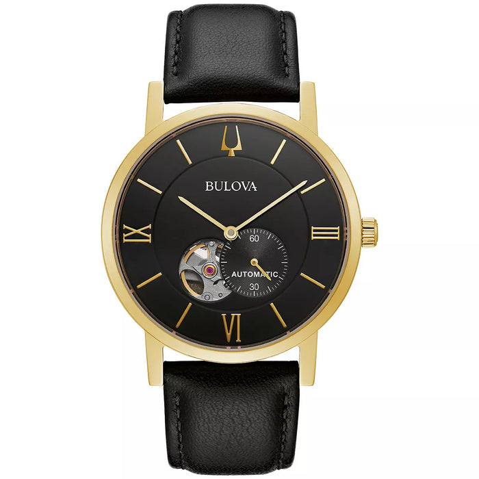 Bulova Men's American Clipper Black Dial Watch - 97A154