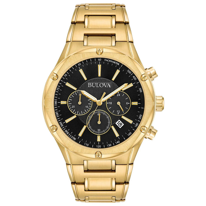 Bulova Men's Classic Black Dial Watch - 97B161