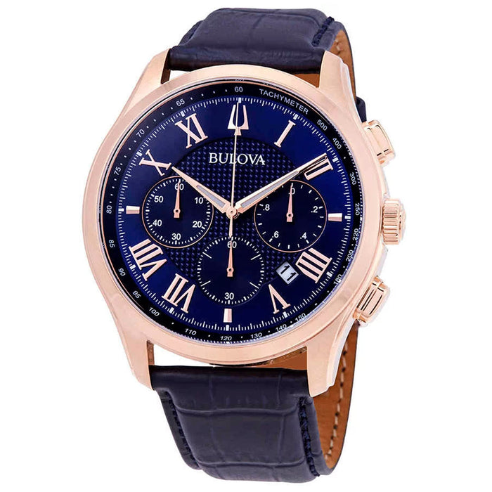 Bulova Men's Wilton Blue Dial Watch - 97B170