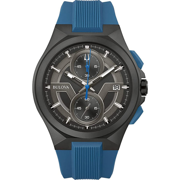 Bulova Men's Maquina Black Dial Watch - 98B380