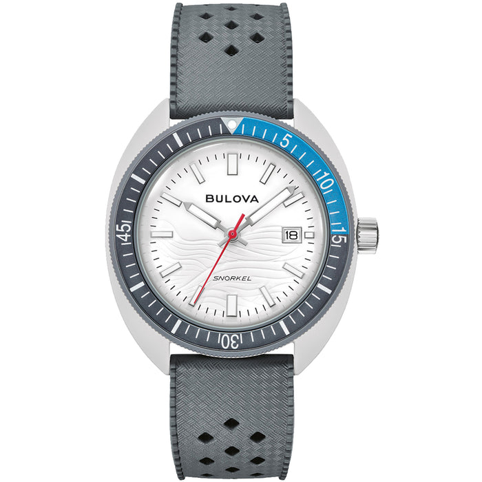 Bulova Men's Snorkel Great White Shark White Dial Watch - 98B449