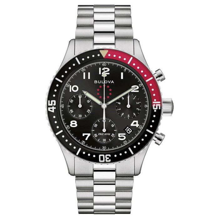 Bulova Men's Marine star Black Dial Watch - 98B451
